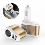 Mobile phone charger universal output car charger 3 in 1 dual usb port car charger