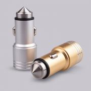 Safety hammer car charger 5V2.1A Car Charger Dual USB Car Charger metal