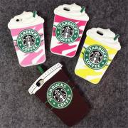 3D Cartoon Silicon Starbuck Coffee Cup Case Cover for Apple iPhone